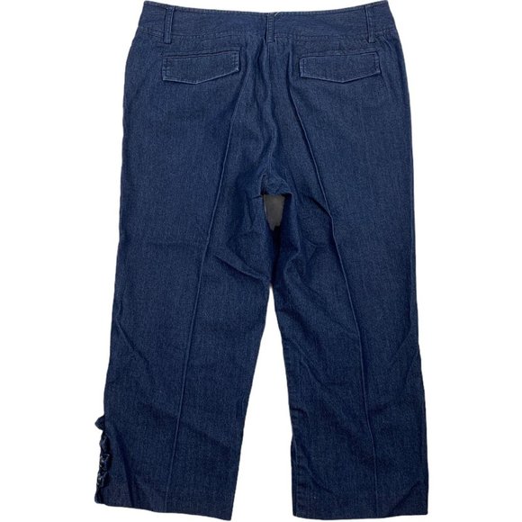 New Directions 10 Capri Pants  31 X 21 Blue Stretc - Picture 2 of 4